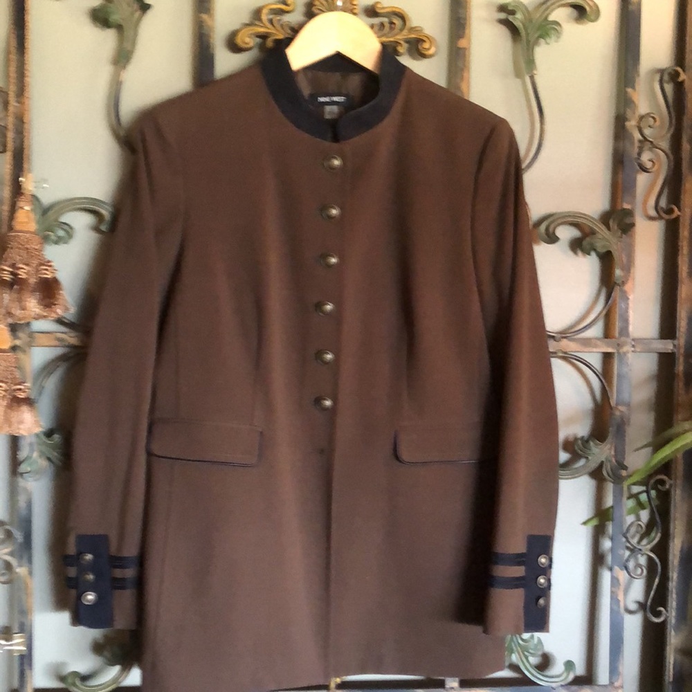 Gorgeous Nine West military style jacket. Original $150. Sz 10. P to p 21” L 30”